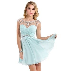 Beaded Chiffon Prom Dress